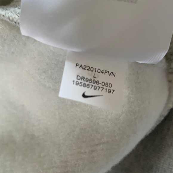 Nike Light Gray Hoodie with Bright Orange Graphic - Picture 9 of 14